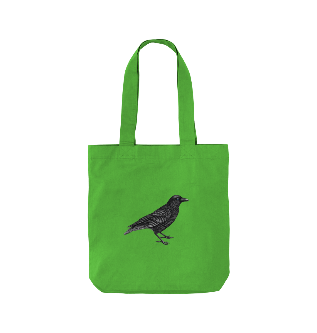 Apple Green Raven Twill Tote Bag