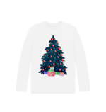 White Christmas Tree Long Sleeves Top