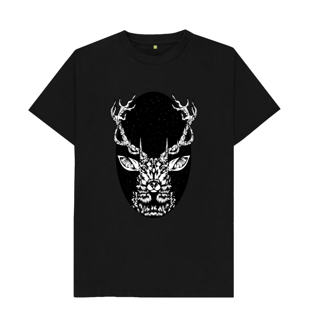 Black Night Star Deer Tee