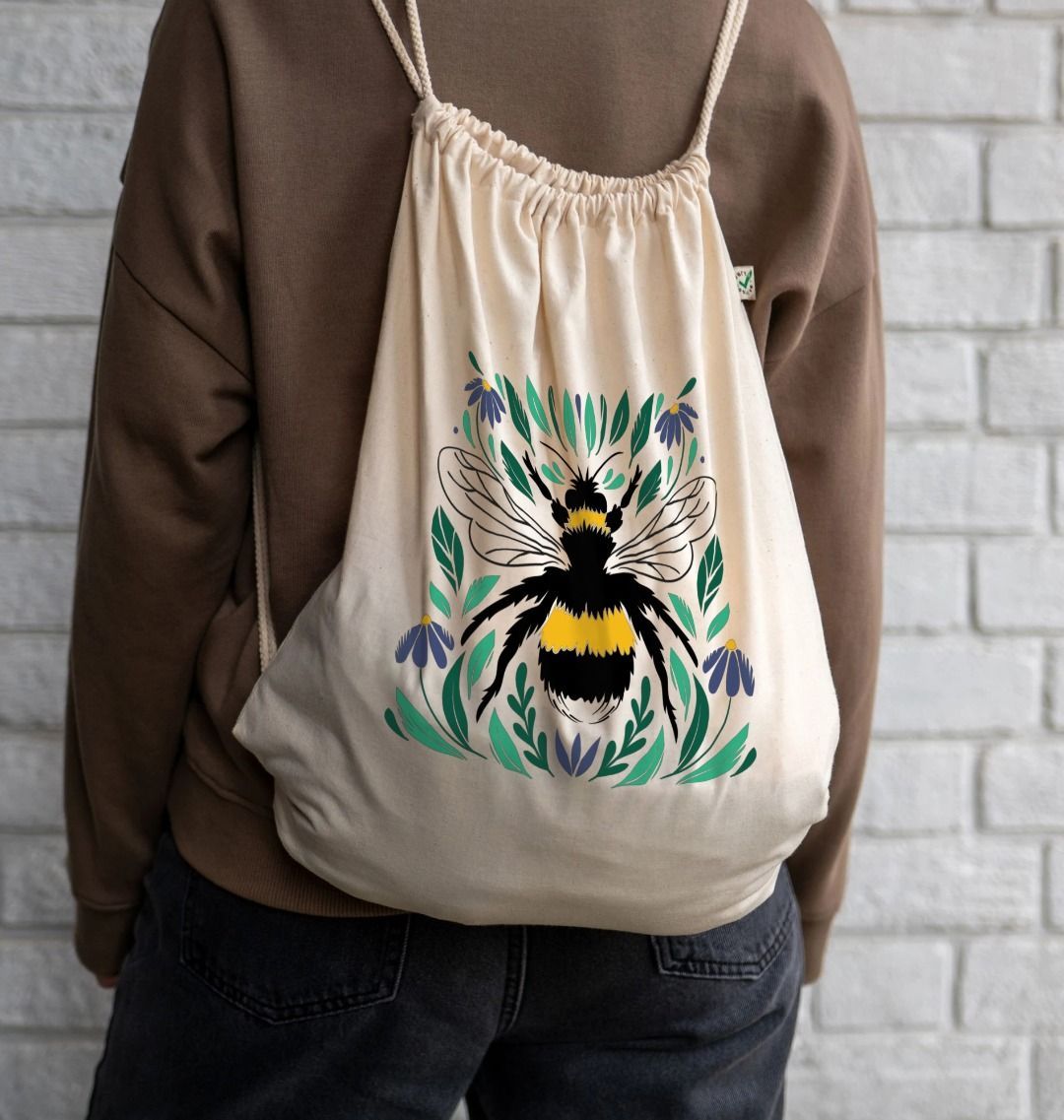 Bee Drawstring Bag