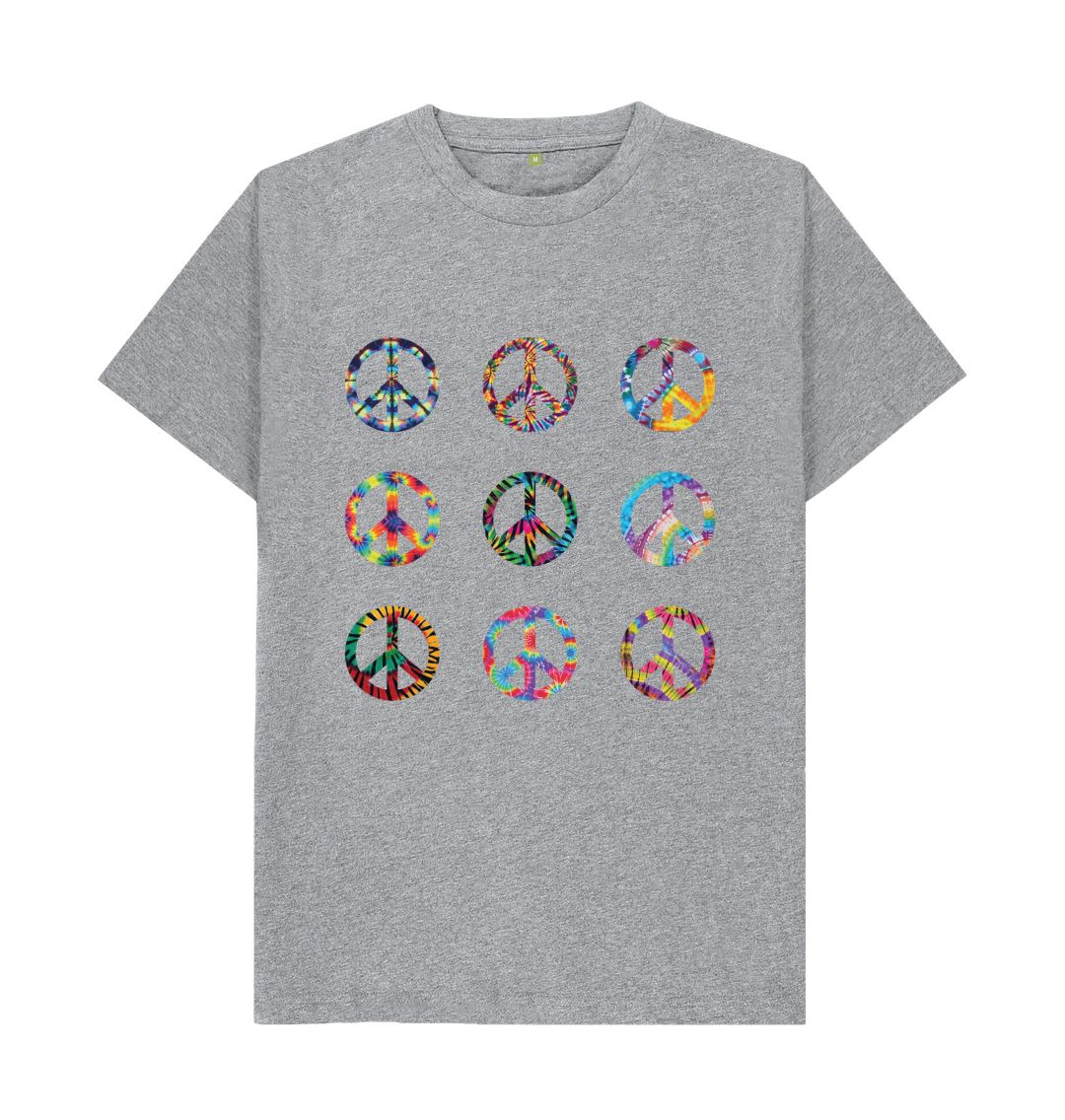 Athletic Grey Colourful Peace Tee