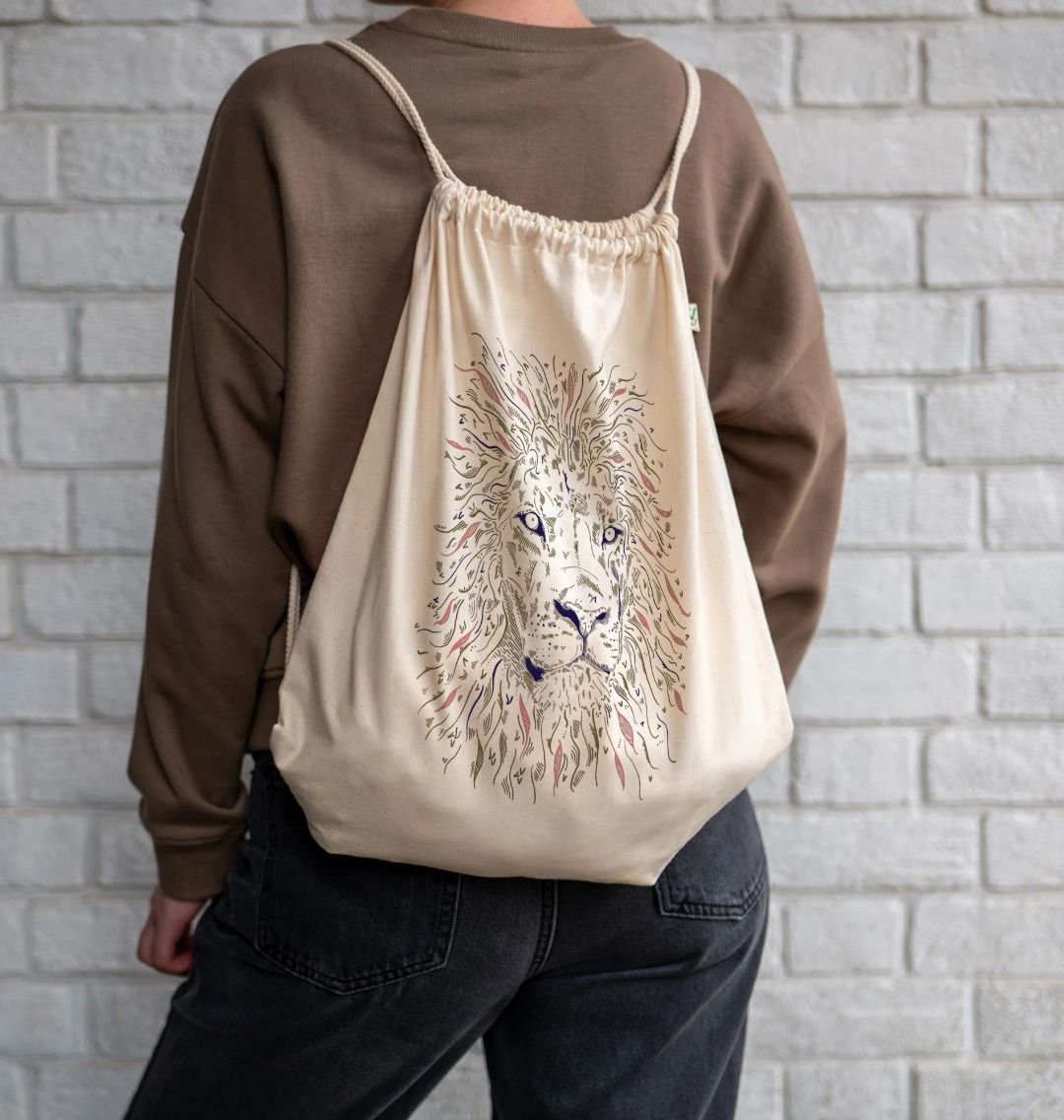 Lion Drawstring Bag