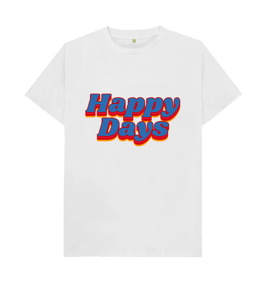 White Tie Dye Happy Days Tee