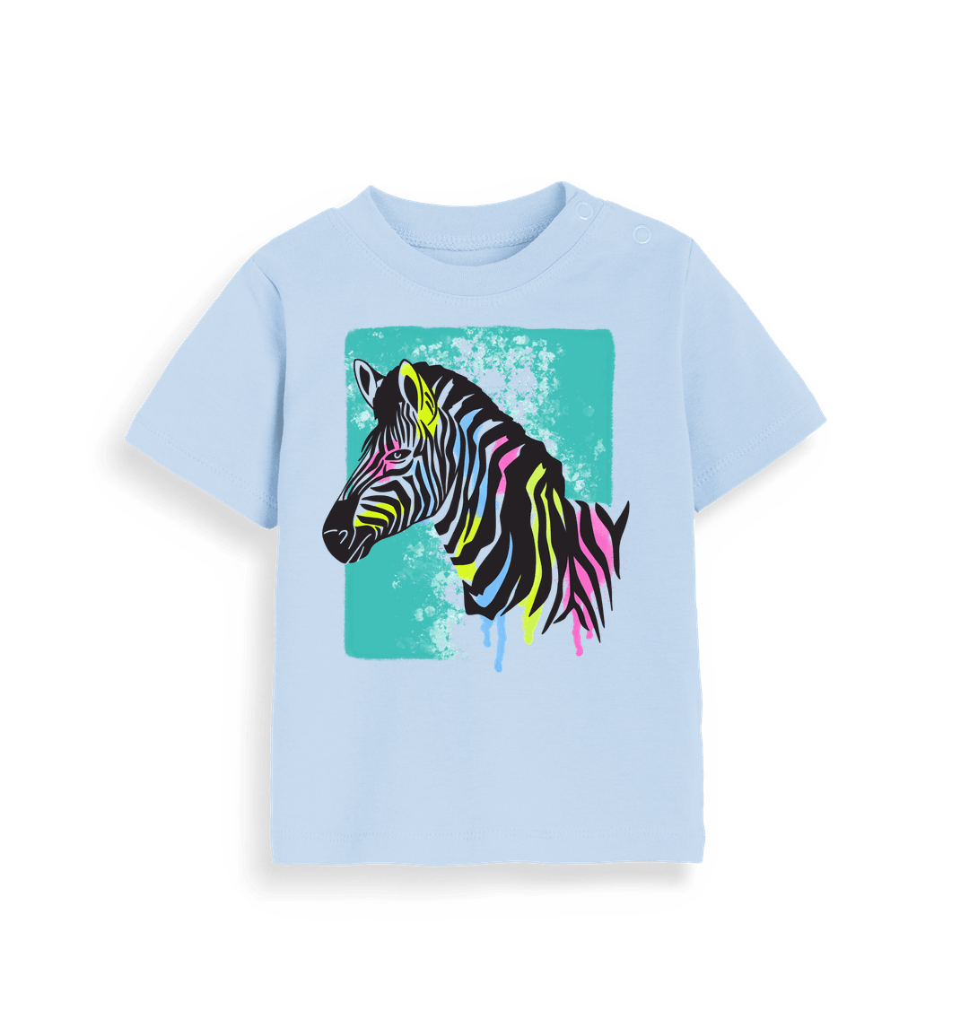 Dusty Blue Baby Zebra Tee