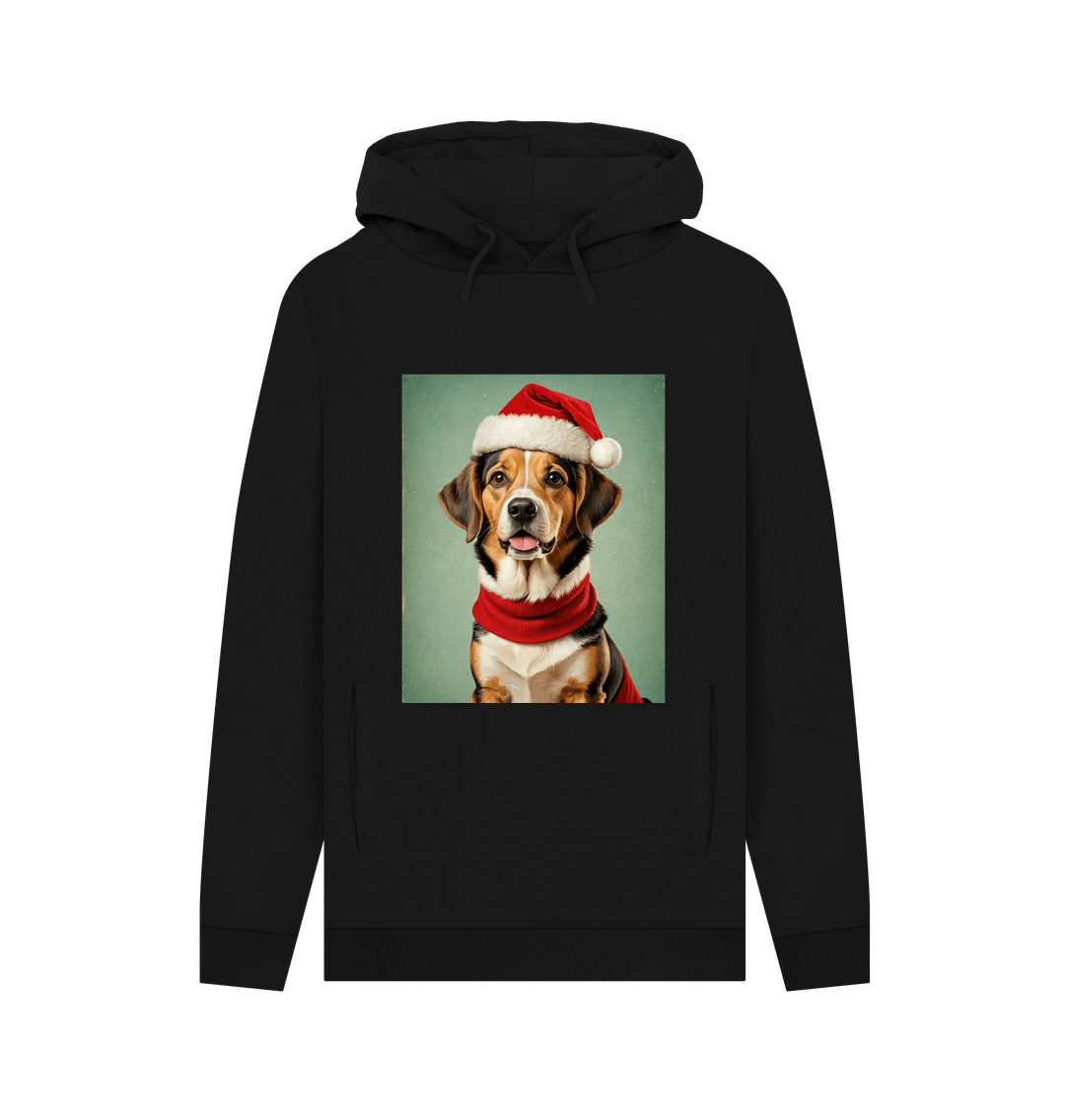Black Printed Hoody Front
