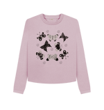 Mauve Printed Boxy Jumpers Front