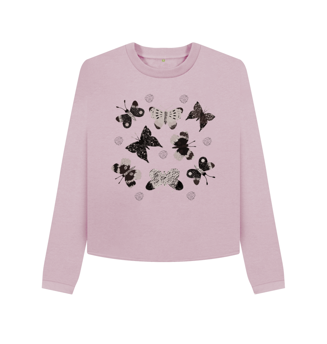 Mauve Printed Boxy Jumpers Front