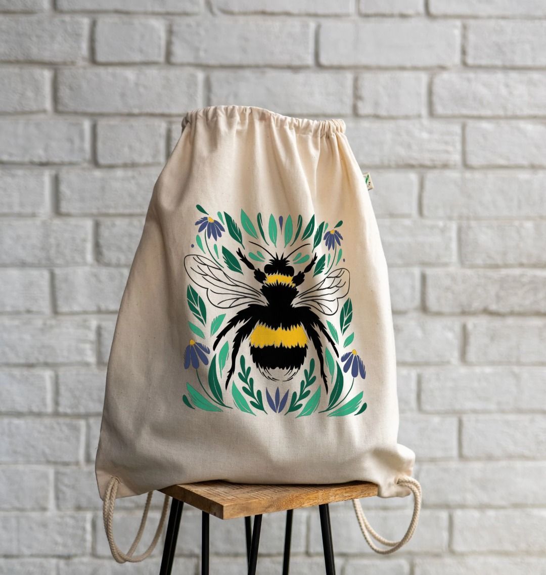 Bee Drawstring Bag