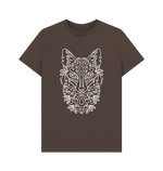 Chocolate Patterned White Fox Tee