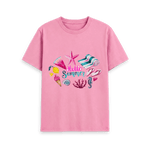 Rose Pink Printed T-shirt Front