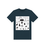 Denim Blue Christmas Doodles Tee