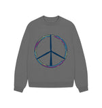 Slate Grey Peace Oversized Jumper