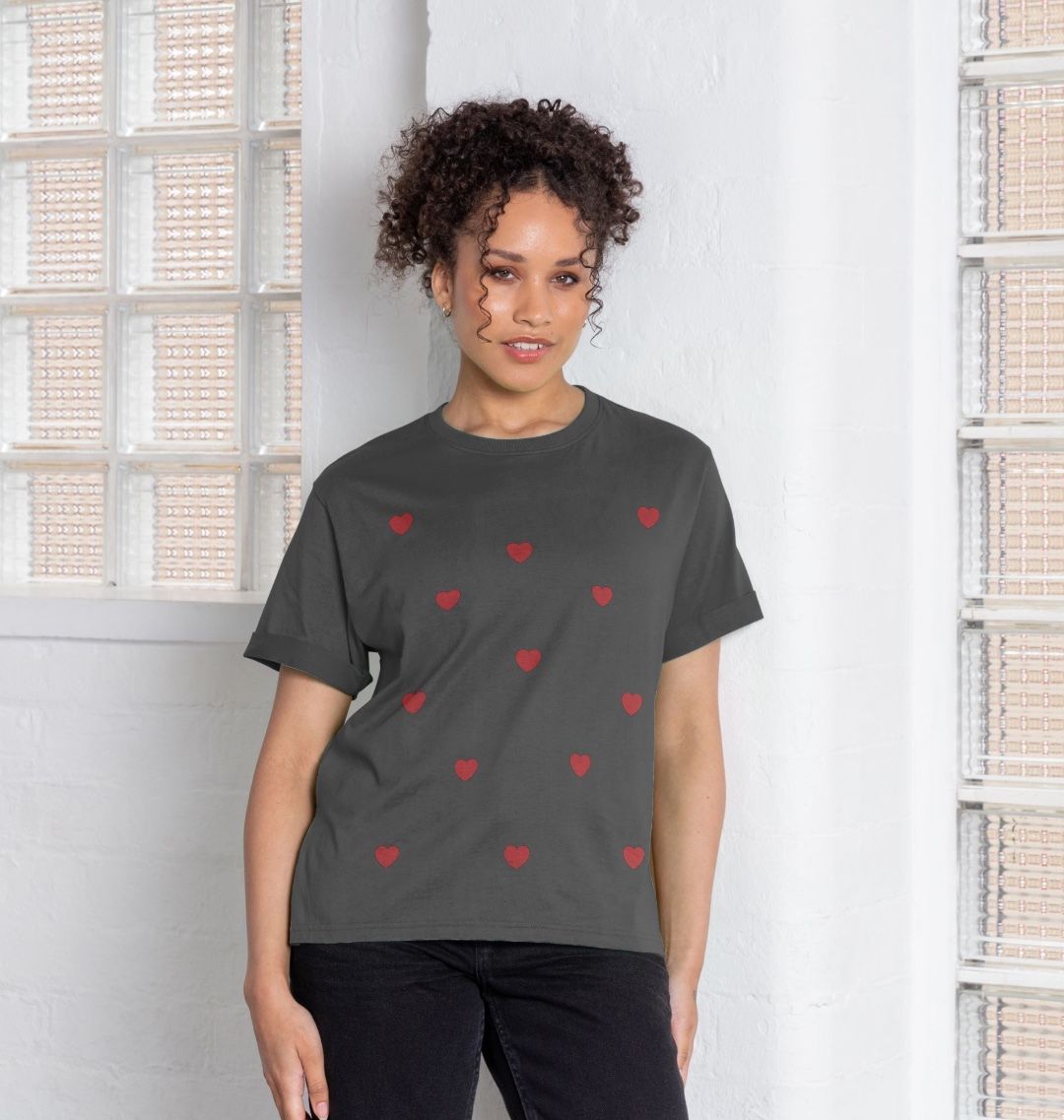 Red Hearts Relaxed Tee