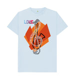 Sky Blue Love Your Sax Tee