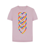 Mauve Pride Hearts Relaxed Fit Tee