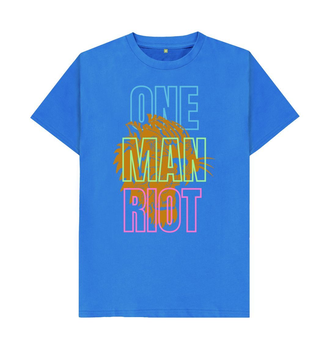 Bright Blue One Man Riot Tee