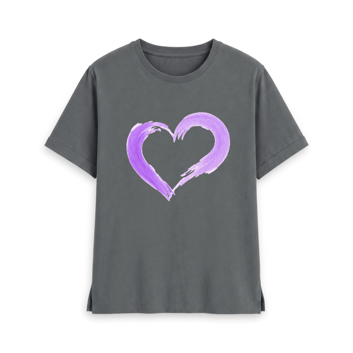 Slate Grey Printed T-shirt Front