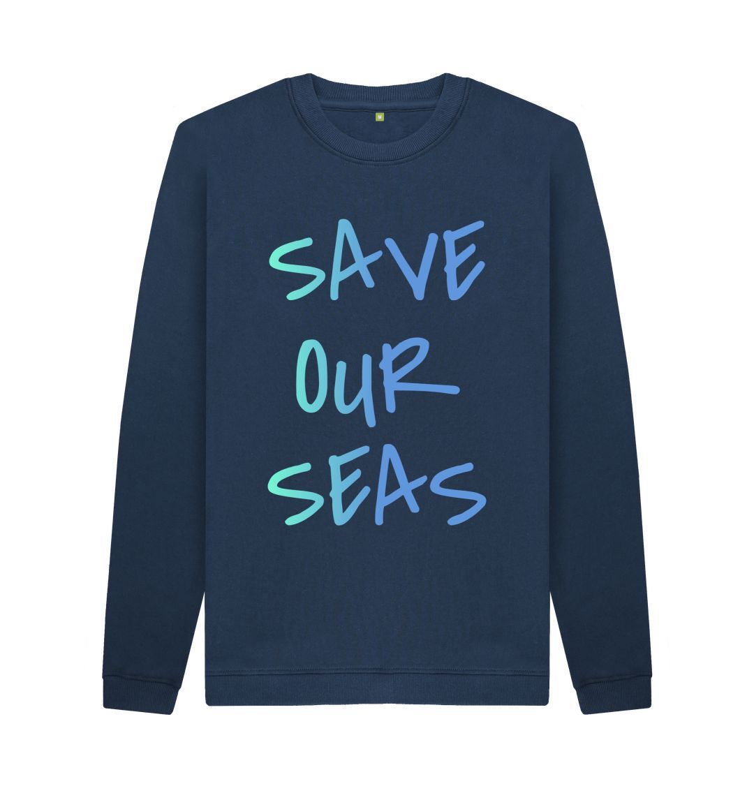 Navy Blue Save Our Seas Crew Neck Jumper