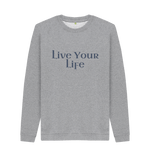 Light Heather Printed Sweater Front