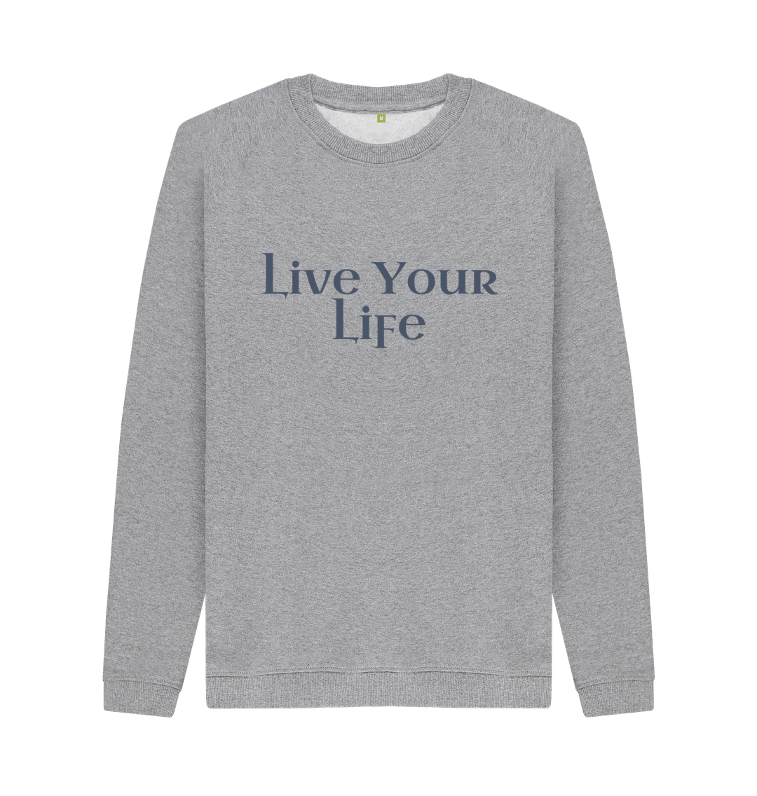 Light Heather Printed Sweater Front