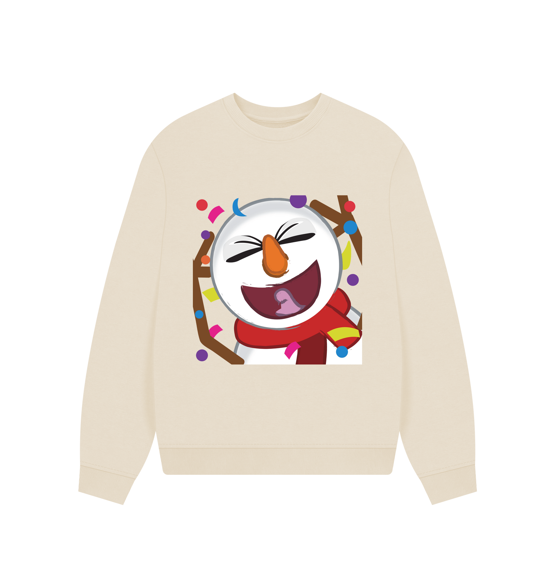 Oat Printed Sweater Front