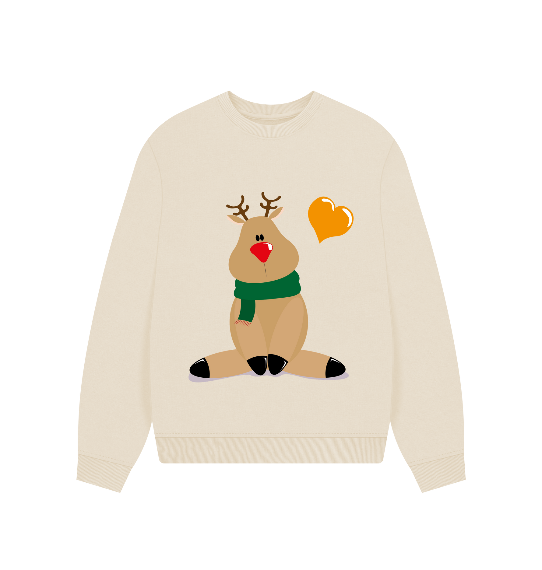 Oat Printed Sweater Front