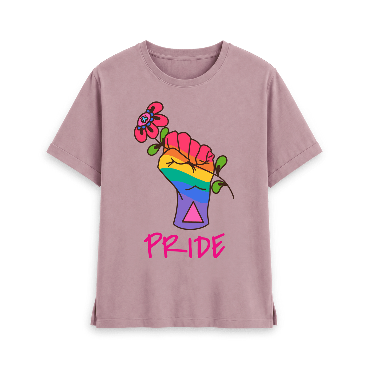 Mauve Printed T-shirt Front
