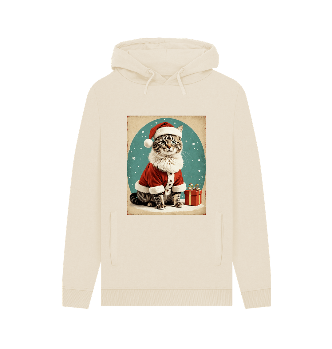 Oat Retro Cat Santa Hoodie