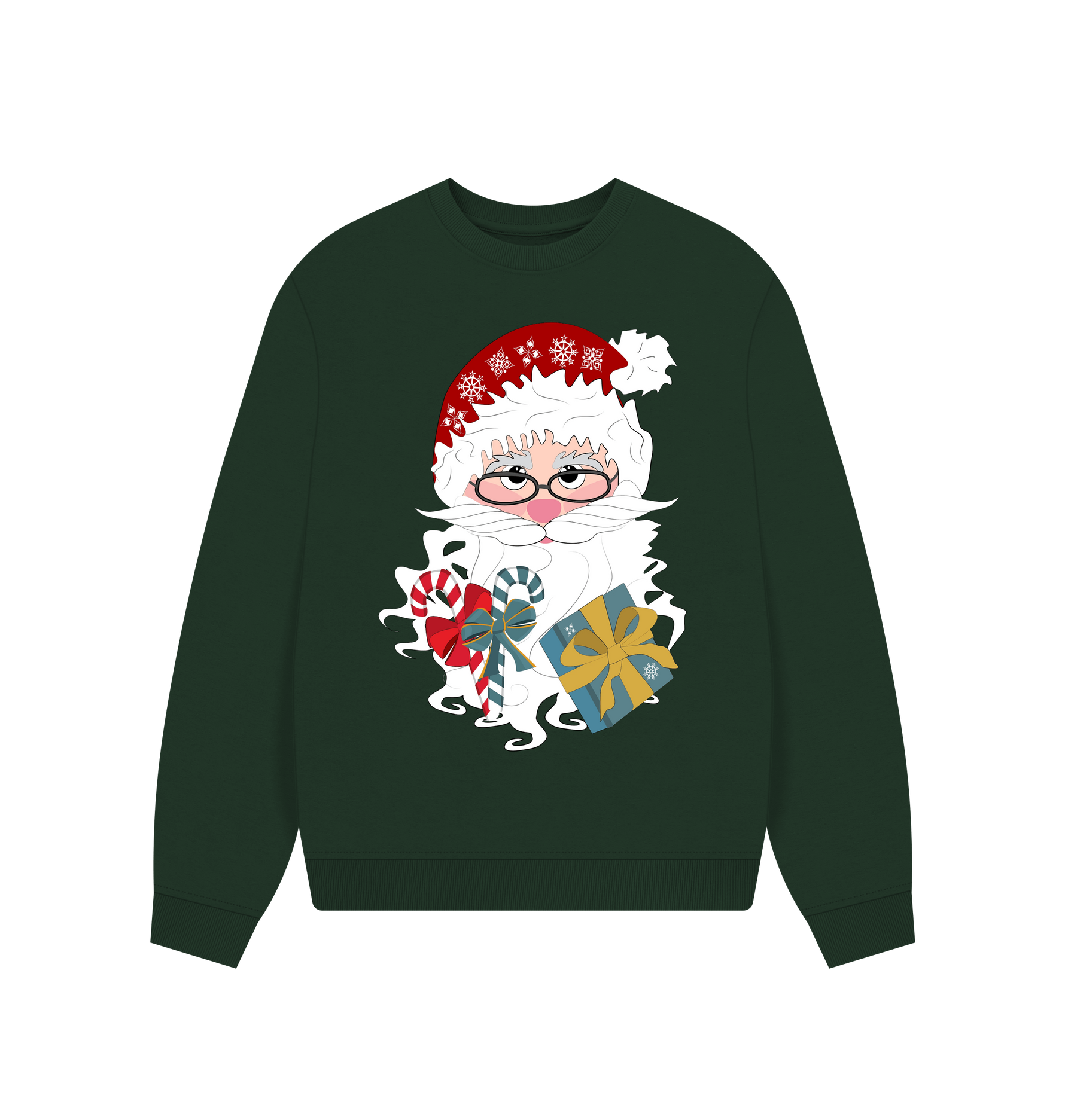 Evergreen Printed Sweater Front