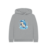 Athletic Grey Cute Dolphin Hoodie