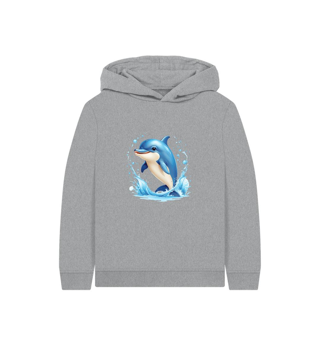 Athletic Grey Cute Dolphin Hoodie