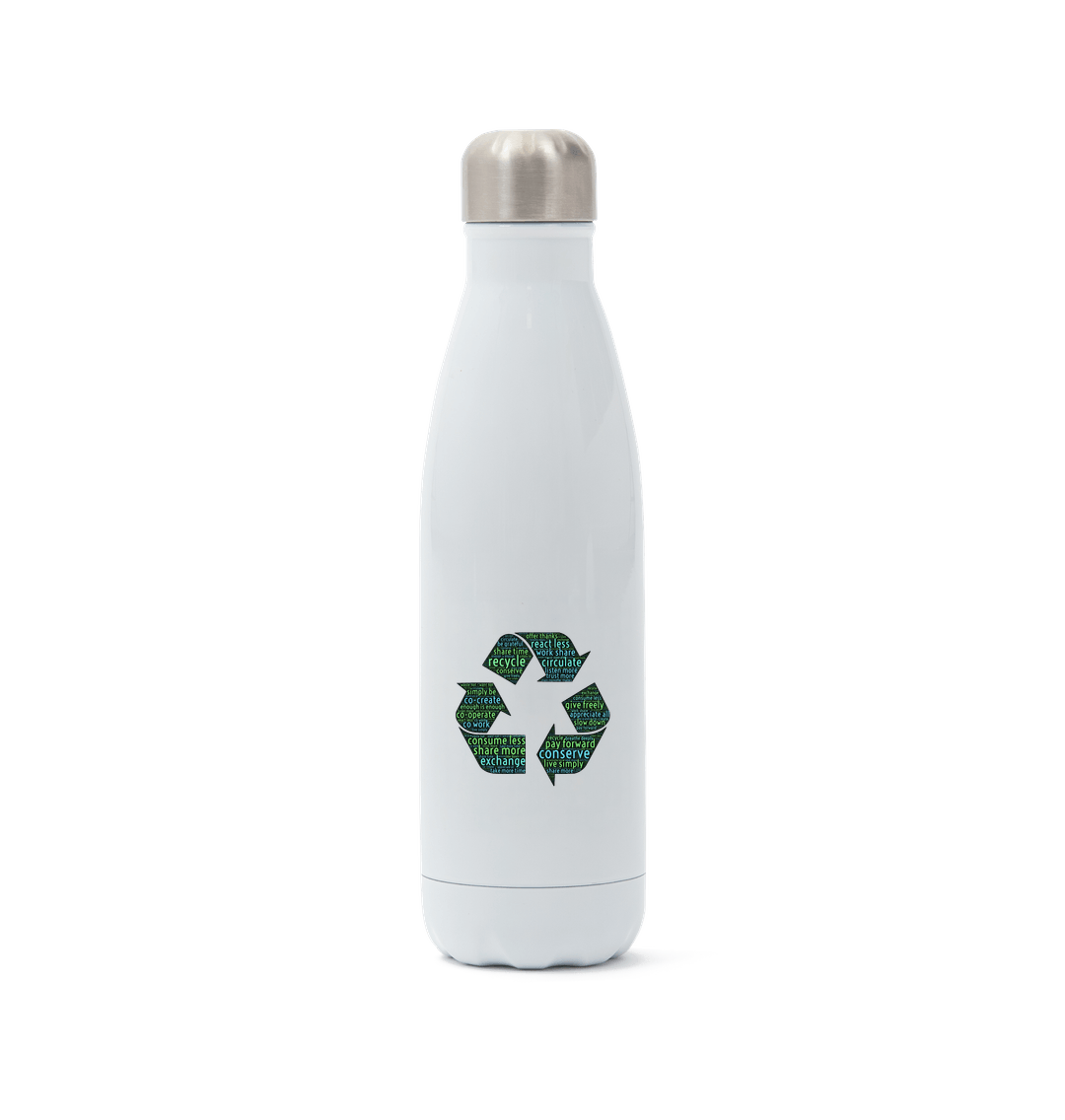 White Stainless Steel Recycle Water Bottle