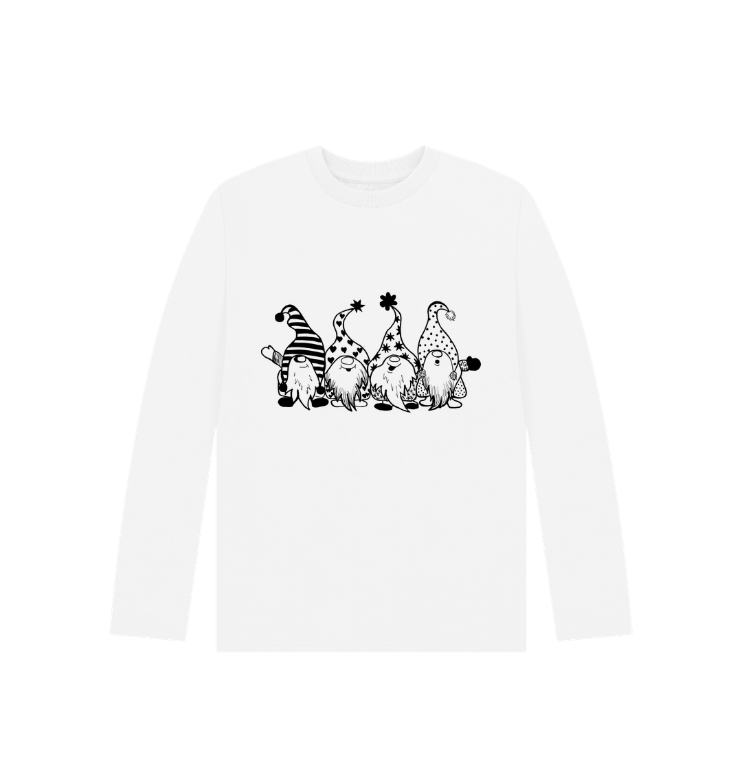 White Christmas Gnome Long Sleeves Tee