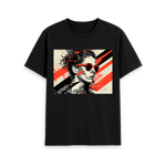 Black Printed T-shirt Front