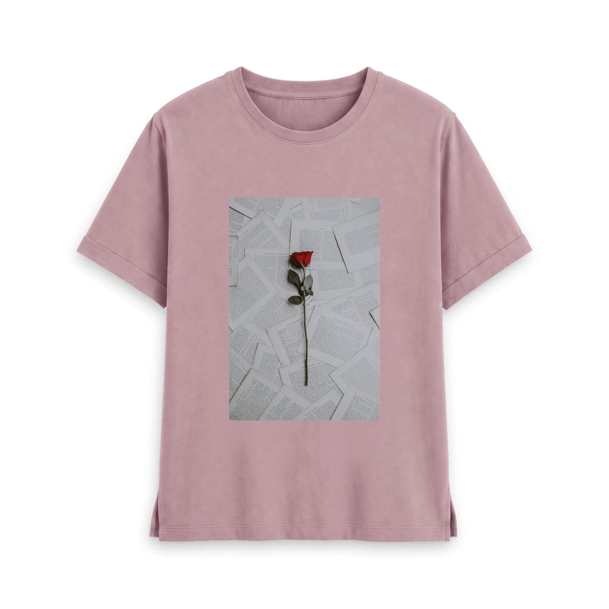 Mauve Printed T-shirt Front