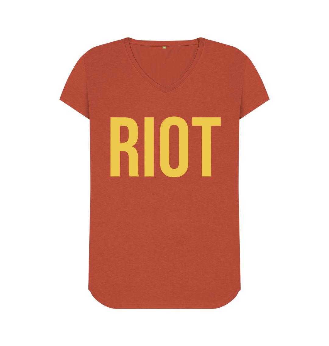 Rust Riot V Kneck Tee