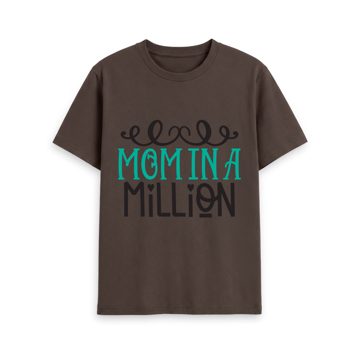 Chocolate Printed T-shirt Front