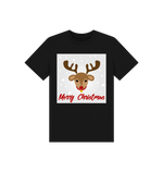 Black Reindeer Merry Christmas Tee