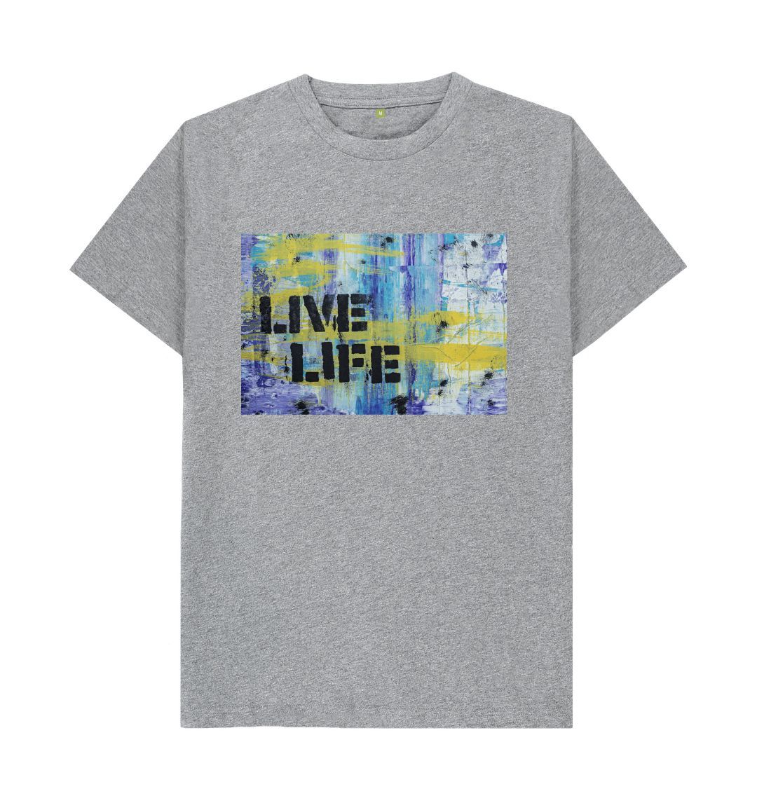 Athletic Grey Love To Live Life Tee