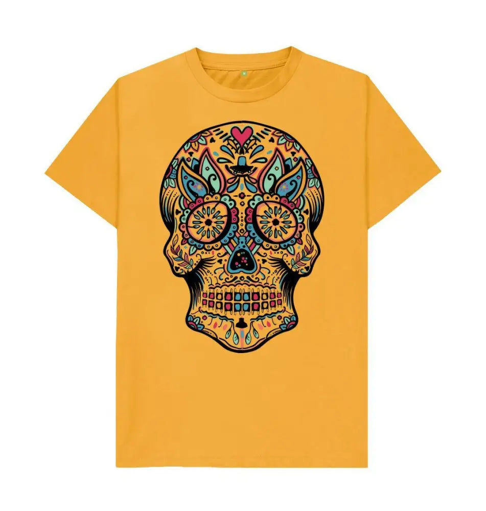 Festival Skeleton T-shirt featuring intricate festival-inspired skeleton design, perfect for celebration enthusiasts.