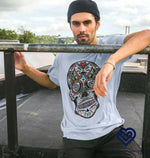 Festival Skeleton T-shirt featuring intricate festival-inspired skeleton design, perfect for celebration enthusiasts.