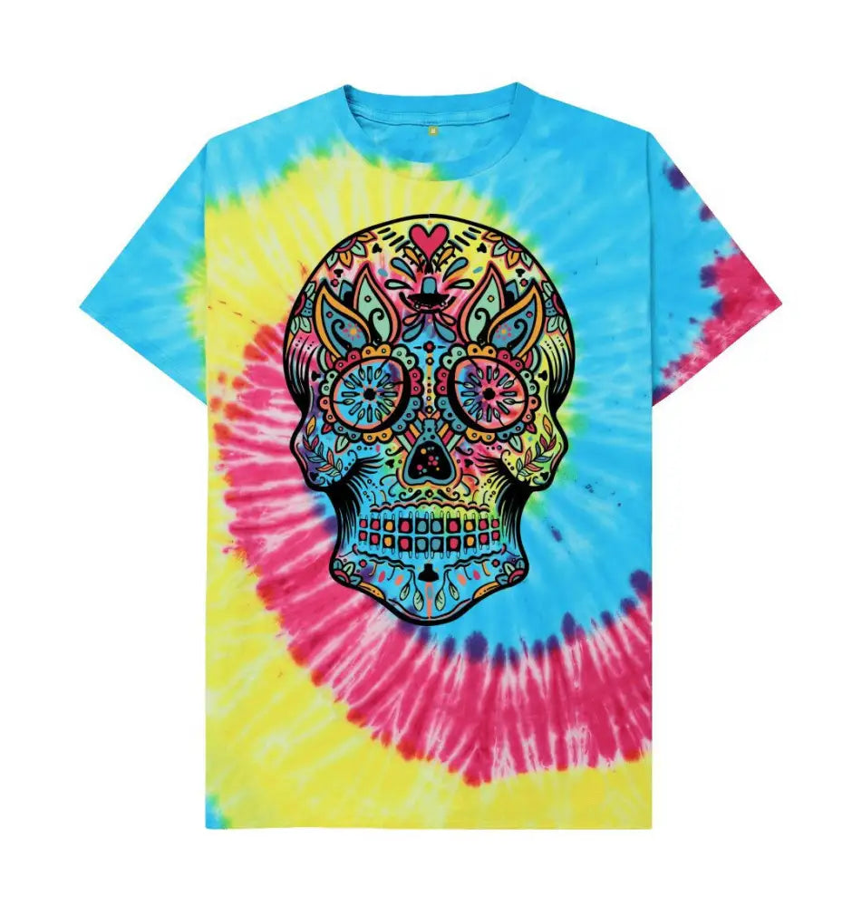 Festival Skeleton T-shirt featuring intricate festival-inspired skeleton design, perfect for celebration enthusiasts.