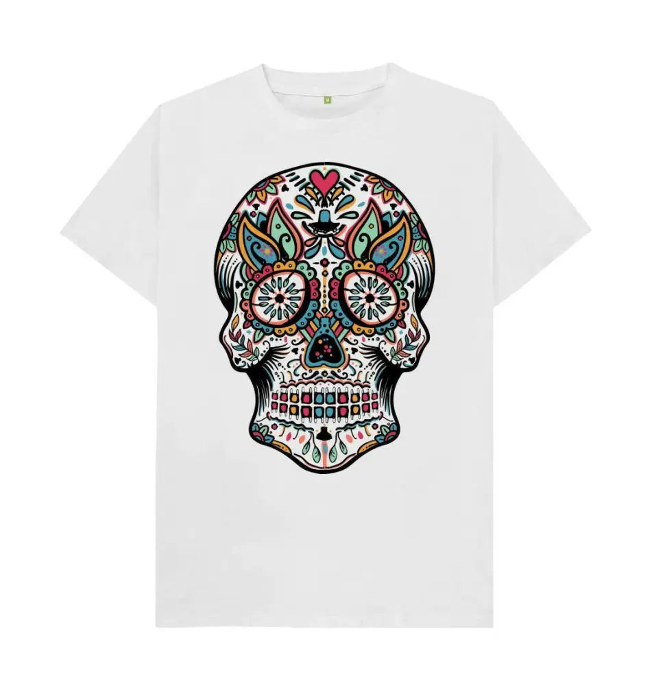 Festival Skeleton T-shirt featuring intricate festival-inspired skeleton design, perfect for celebration enthusiasts.