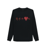 Black Printed Sweater Front