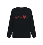 Black Heart Line Crew Neck Sweatshirt