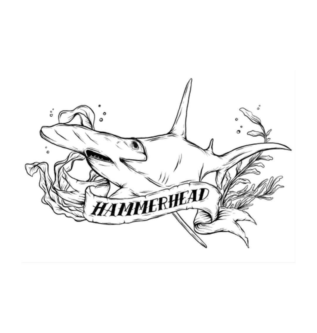 White Hammerhead Poster