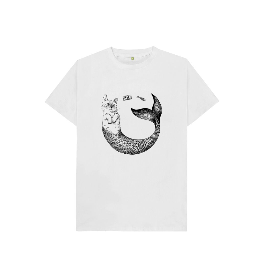 White Mermaid Cat Tee