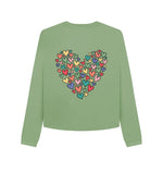 Sage Many Hearts Boxy Jumper