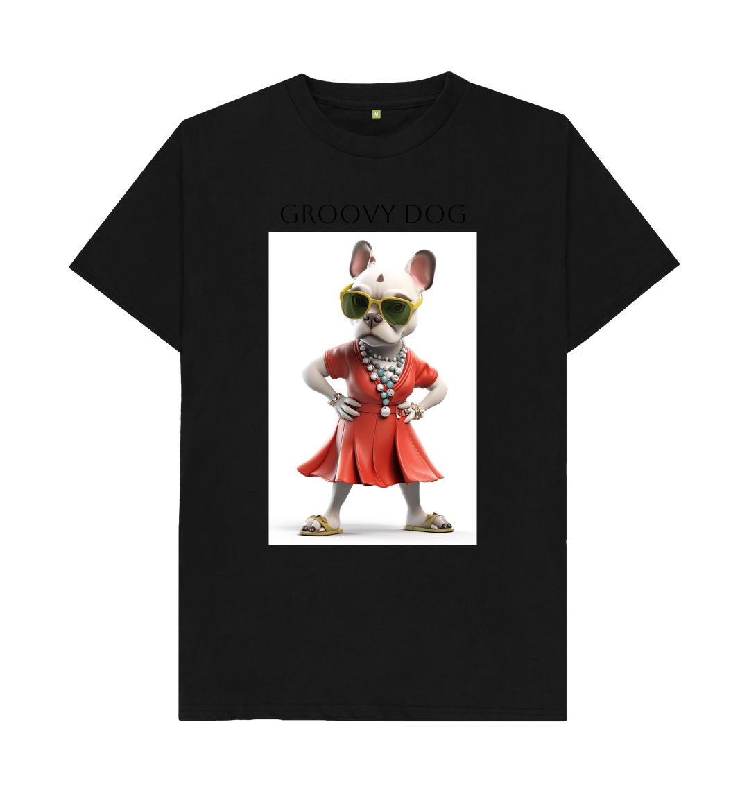 Black Groovy Dog Tee