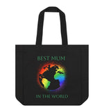 Black Best Mum In The World Shopper Tote